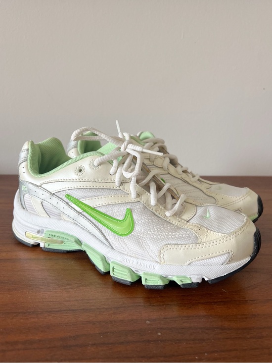 Nike Shoes - Vintage Nike Air Dual-D Running Shoes White Green Mesh Sneakers Women's Size 8